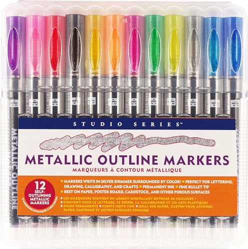 Studio Series Metallic Outline Markers (Set of 12 Markers)