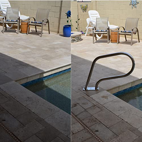 Barandilla de acero inoxidable para piscina con base robusta miniatura 4