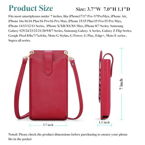 Image of Peacocktion Small Crossbody Cell Phone Purse for Women, Lightweight Mini Small Crossbody Bags for Women with Card Slots