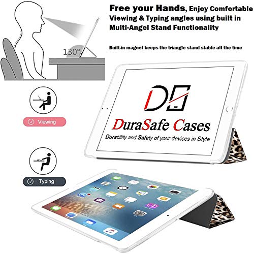Image of DuraSafe Cases for iPad PRO 11 Inch 1st [ PRO 11 1 Gen 2018 ] A1980 A1934 A2013 A1979 MTXN2HN /A MTXP2HN /A MTXR2HN /A MTXQ2HN /A Smart Adjustable Stand Feature Printed Sleek Design Flip Case - Leopard