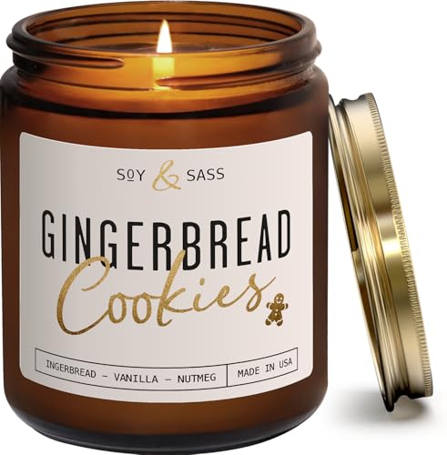 Gingerbread Candle, Christmas Candles Scented &ndash; &lsquo;Gingerbread Cookies&rsquo; Soy Candle...