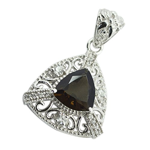Collier en quartz fumé et argent pour fille parfait pour la méditation