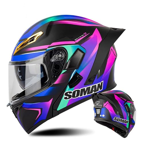 SOMAN フルフェイスヘルメット バイザー付き SOMAN フルフェイスヘルメット バイザー付き バイク用ヘルメット soman
