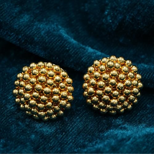 Image of P.C. Chandra Jewellers 22KT (916) Yellow Gold Thushi Stud Earrings for Women | Classic Plain Gold Design | Gift For Women & Girls, Birthday, Anniversary, Diwali, Dhanteras (1.03 Gram)