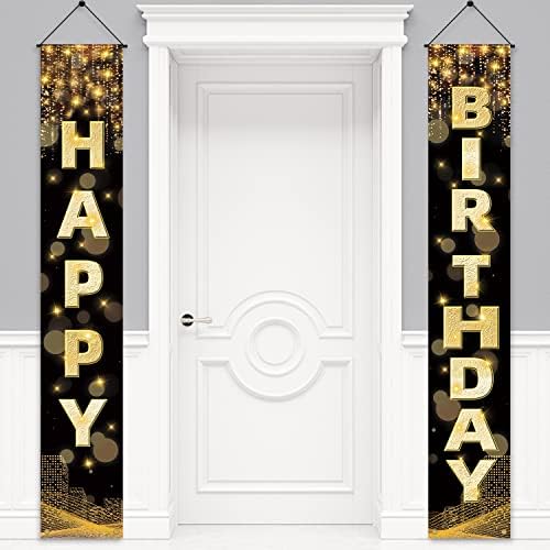 Birthday Decorations Banner, Happy Birthday Door Sign for Men Wom...