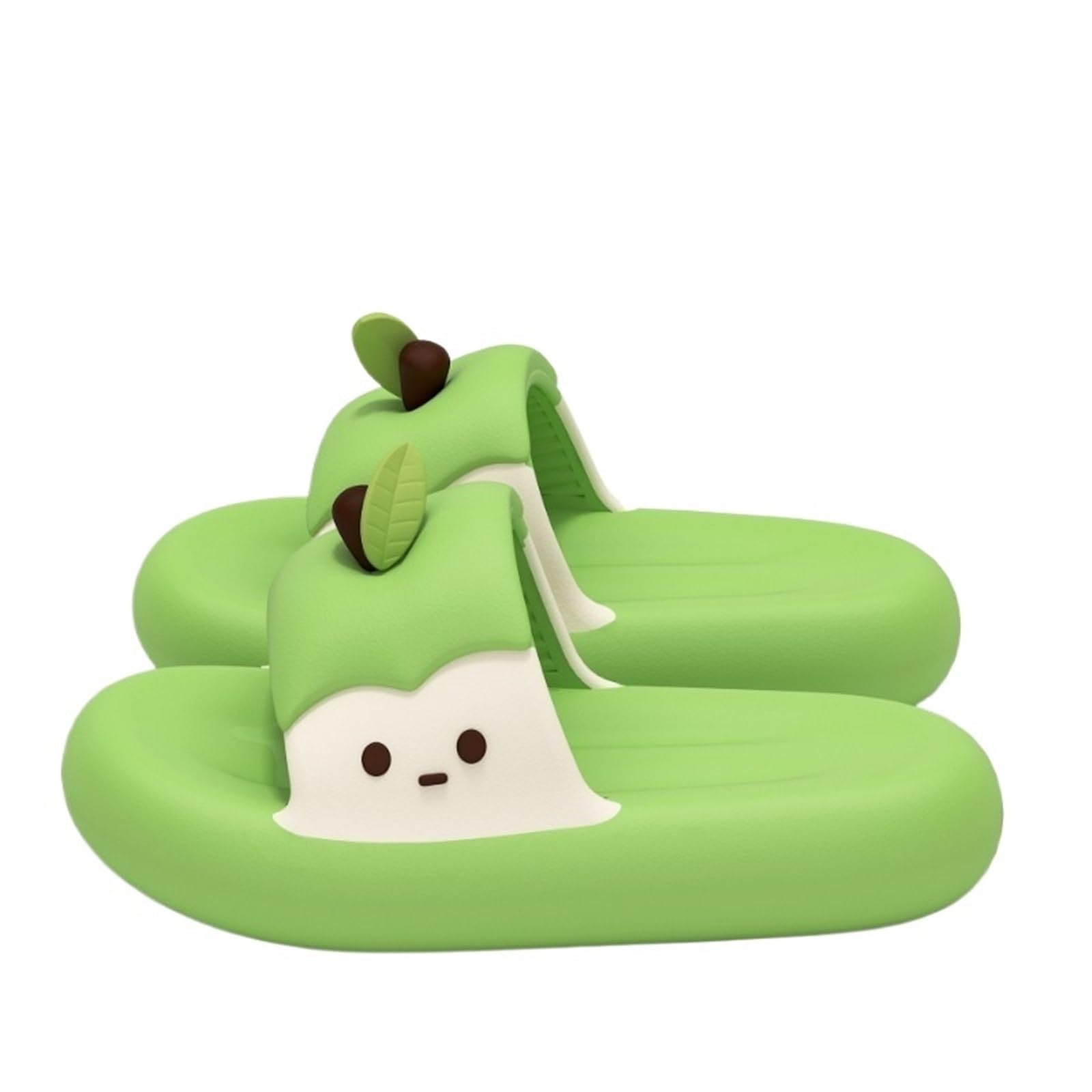 ERHTGUO Couple Slippers Man House Shoes Apple Summer Sandals Slides(Green,42-43)