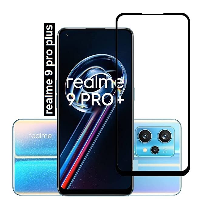 Image of Screen Protector for realme 9 Pro Plus / 9 PRo + 5G (Black) Tempered Glass Edge-to-Edge 6D Screen Guard With Installation Kit