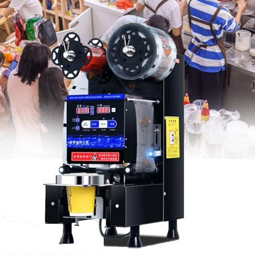 LYDZUSDP Commercial Fully Automatic Bubble Tea Cup Sealing Machine,Electric Cup