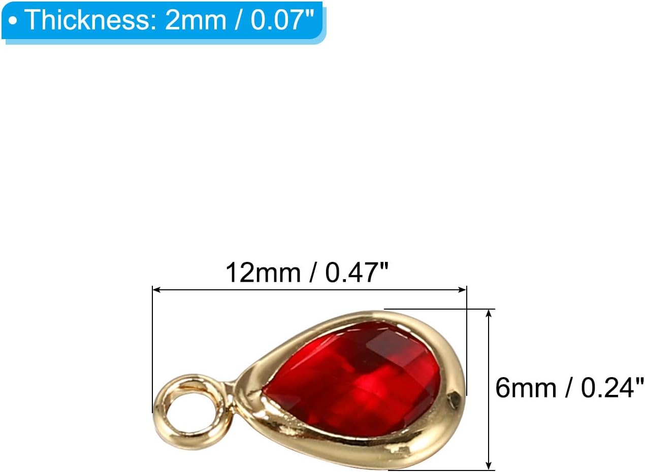 PATIKIL Birthstone Charm Beads Drop Pendant, Handmade Birthstone for Personalized Earrings Bracelet Necklace - Image 2