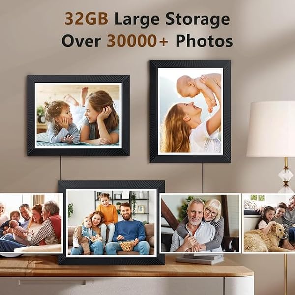 Large Digital Picture Frame 16.2" WiFi-Photo-Frame - 32GB FHD Touch Screen Electronic Photo Frame, Slideshow, Auto-Rotate for Wall Tabletop, Share Photos and Videos via App or Email, Gifts for Mom Dad by Benibela - Image 6