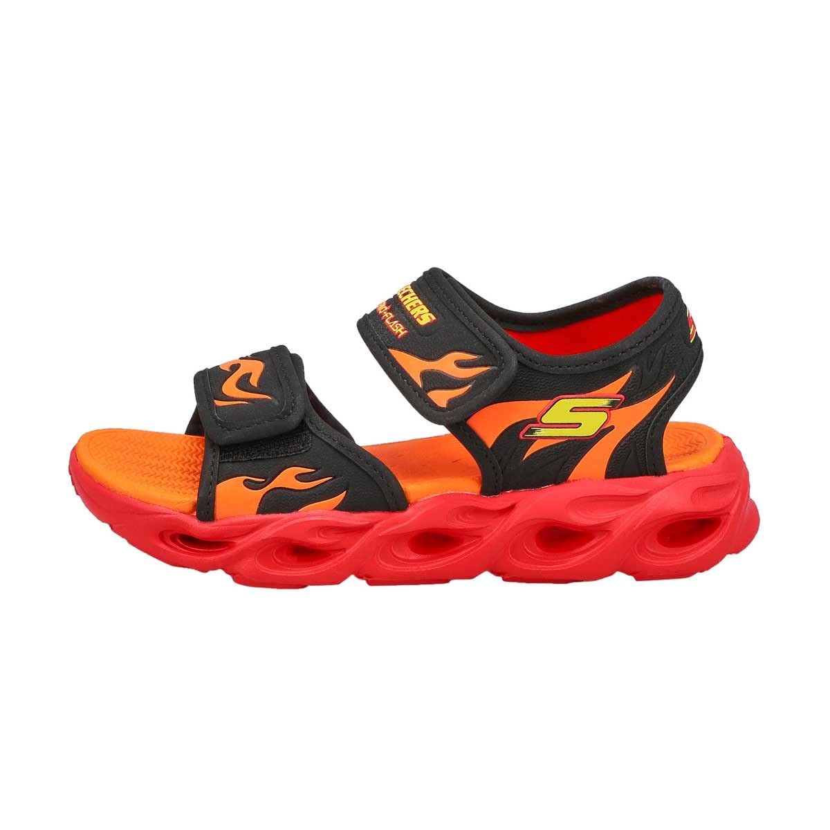 Skechers S Lights: Thermo Splash - Heat-Tide Double Strap Sandals for Boys - Contoured Cushioned Footbed Cushioned Comfort Midsole Synthetic Upper Comfort Sandals Black (B0BXF4MMPS) Amazon Price History, Amazon Price Tracker