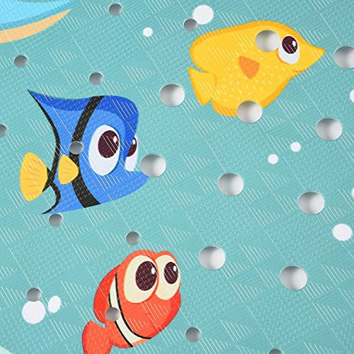 Tubozadi Bath Mat For Tub For Kids Non Slip Baby Bathtub Mat Extra Long 40X16 Inch Anti Slip Bathroom Toddler Shower Mat With Suction Cups & Drain Holes,Machine Washable (Sea World) #TOP7