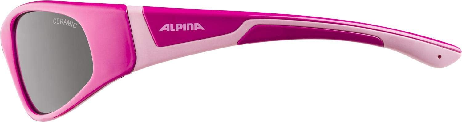 ALPINA FLEXXY JUNIOR Flexible and Shatterproof Sunglasses with 100% UV Protection for Children, Pink/Rose Gloss, One Size