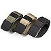 HBY Mens Nylon Web Military Casual Army Outdoor Tactical Flexible Belt(One Size ) Black/Tan/Dark Green