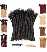 DAIXI 6-18 Inch 30 Strands 0.8cm and 0.4 0.6cm Thickness Options 100% Real Human Hair Dreadlock E...