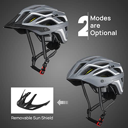 Ilm Mips Adult Recreational Bike Cycling Helmet For Adults,Mountain Bike Helmet For Women And Men Lightweight And Adjustable(Gray,Large/X-Large) #TOP2