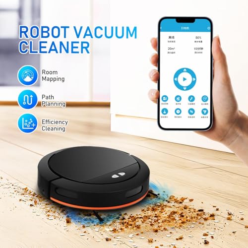 Aspirateur robot et vadrouille 2800 Pa programmable pour carrelage et parquet