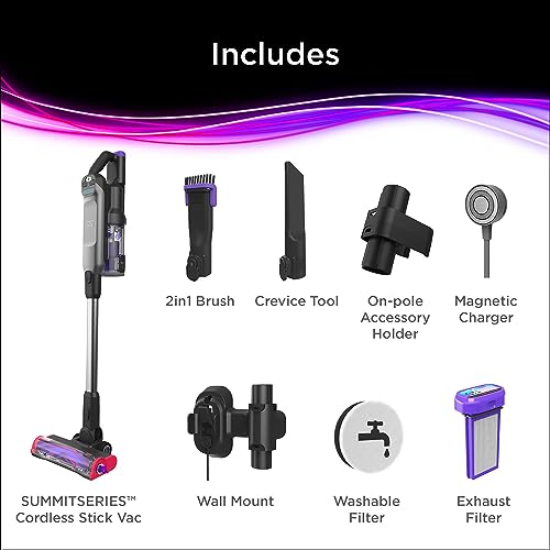 Image of BLACK+DECKER Cordless Vacuum, Stick Vacuum Cordless for Hardwood Floor and Carpet, LED Floor Lights, Bagless, Lightweight Portable, Removable Floorhead, SUMMITSERIES (BHFEA640WG)