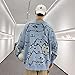 Autumn Cotton Anime Sweaters Men Vintage Oversized Sweaters Fashion Streetwear Cute Cat Cartoon Pullover Men Clothing (XL, Blue), X-Large