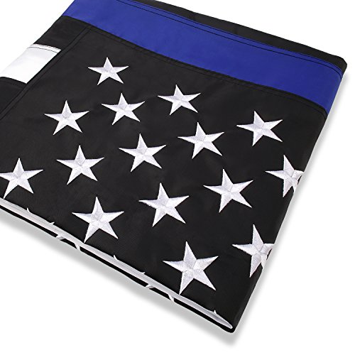 W.E.Saunders&Co. Thin Blue Line Flag 3X5 Nylon Premium