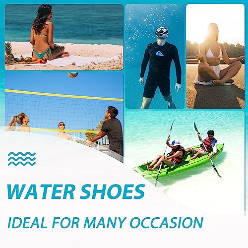 Hanani Zapatos de Agua para Hombre y Mujer Zapatos de Playa Zapatos de natación de Secado rápido Zapatos de Surf Descalzos Deportes Acuáticos para Mar Río Aqua Calzado de Natación Unisex Negro EU40 - imagen 8