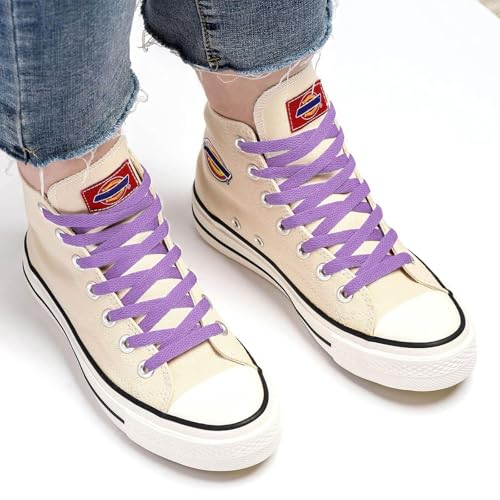 Image of Stepace [2 Pairs Flat Shoe Laces for Sneakers 30 inch-72 inch Length 26 Color Shoelaces