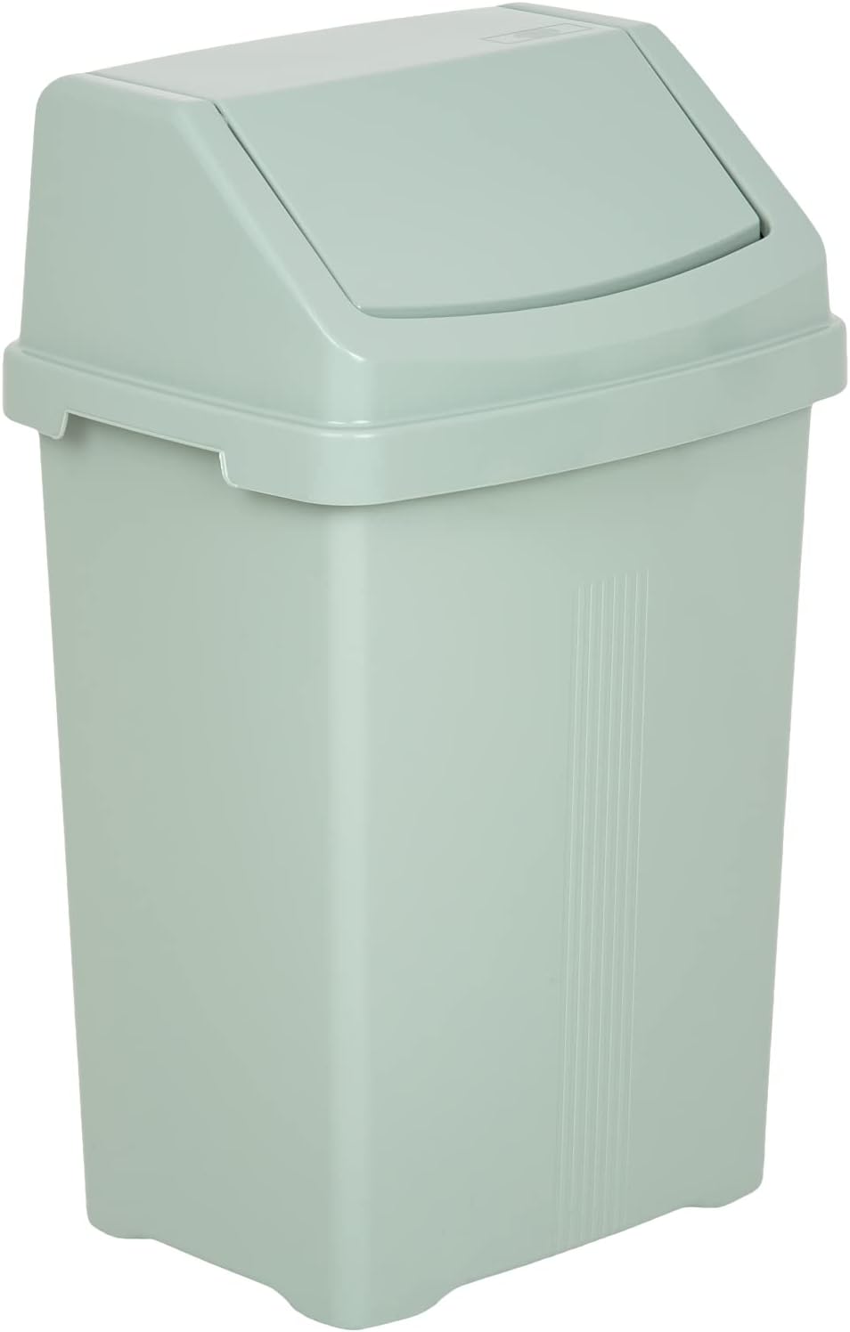 JMS we create smile 8L/25L/50L Litre Plastic Swing Lid Bin Waste Recycle Dustbins Rubbish Trash Refused Bins (Silver Sage, 25 LITRE)
