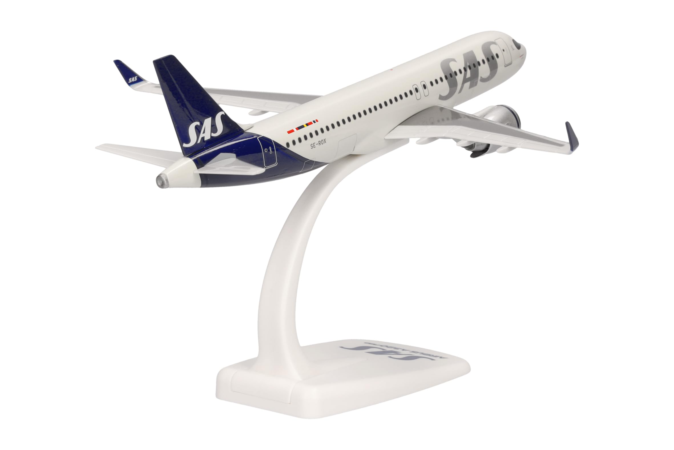 Herpa 612708 SAS Scandinavian Airlines Airbus A320 neo – SE-ROX „Roar Viking“, Mehrfarbig