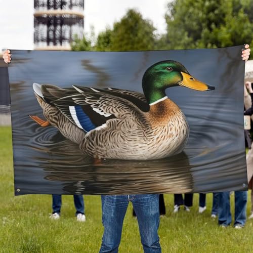 Drapeau canard colvert robuste en polyester durable avec œillets de fixation stables - 7