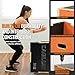 CAELUM 3-in-1 Wooden Plyo Box – 400lbs Heavy-Duty Jump Box for Home & Gym, Non-Slip Plyometric Box for Step-Ups, Squats & Strength Training Black Orange