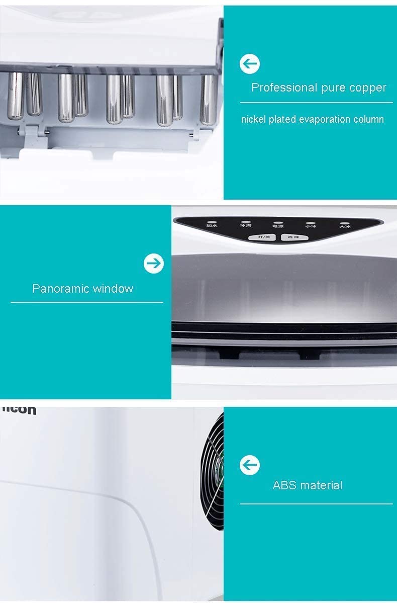 Czczc Ice Maker Machine Counter Top Home Ice Cube Maker Silent Easy Operation 15kg Ice In 24 Hours For Kitchen Home on Fridge.com - View 3