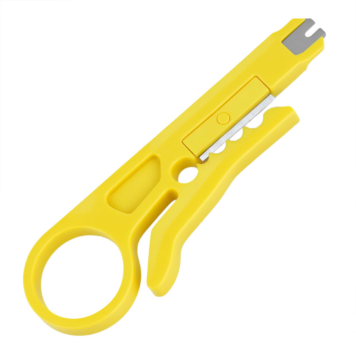QWORK® Profesjonalny zestaw narzędzi do dziurkowania Ethernet do RJ45 Cat5/Cat6/Cat7, zawiera narzędzie do zdejmowania izolacji