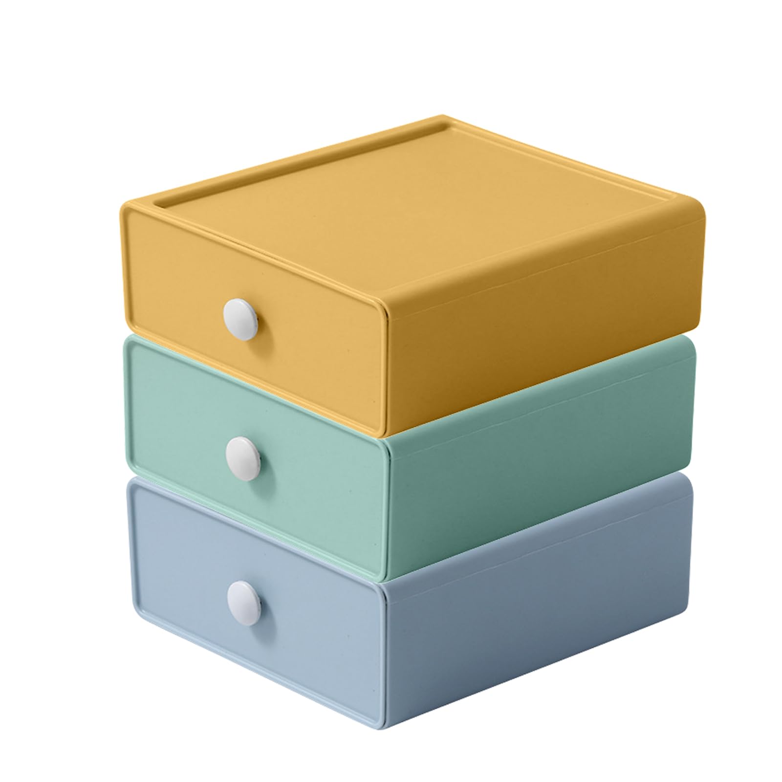 3 cajas de cajones apilables para oficina, apilables, organizadores de escritorio, con cajones, torre de cajones de escritorio, para escritorios, tocadores, oficinas, baños, cocina
