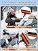 90° Fixed Rotation 3-in-1 Car Snow Brush and Ice Scraper for Cars Windshield with Silicone Squeegee Ergonomic Aluminum Foam Grip Handle 43.3