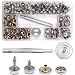 Seloky 150 PCS(50 Sets) Canvas Snap Kit Tool, Upholstery Boat Cover Snap Button Grade 3/8" Socket Stainless Steel Boat Canvas Snaps with 2 Pcs Setting Tool for Boat Cover Furniture
