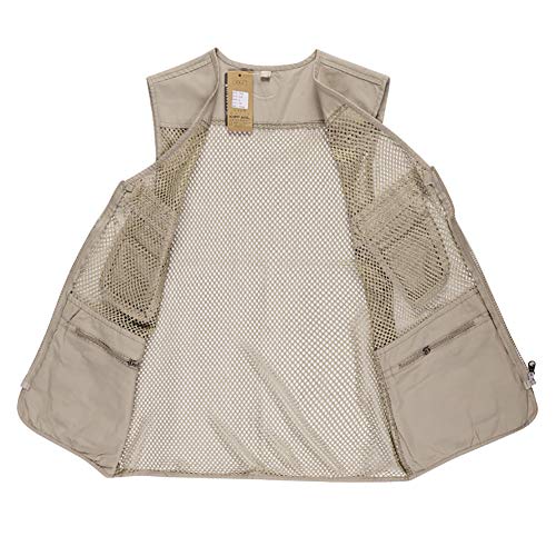 Daoba Sommer Outdoor Sport Weste Mesh Atmungsaktiv Safari Weste Mit Vielen Taschen Für Jagd Angeln Camping