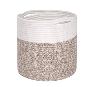 lfdhcn Handgemaakte linnen wasmand kinderen speelgoed kleding organizer opslag bloempot