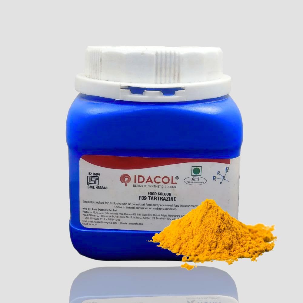 IDACOL Food Colour F09 TARTRAZINE-Edible Food Flavouring Color for Cake Décor, Fondant, Cake Icing, Baking - TARTRAZINE, Pack of 1, 500 gm (B0CW1KN762) Amazon Price History, Amazon Price Tracker
