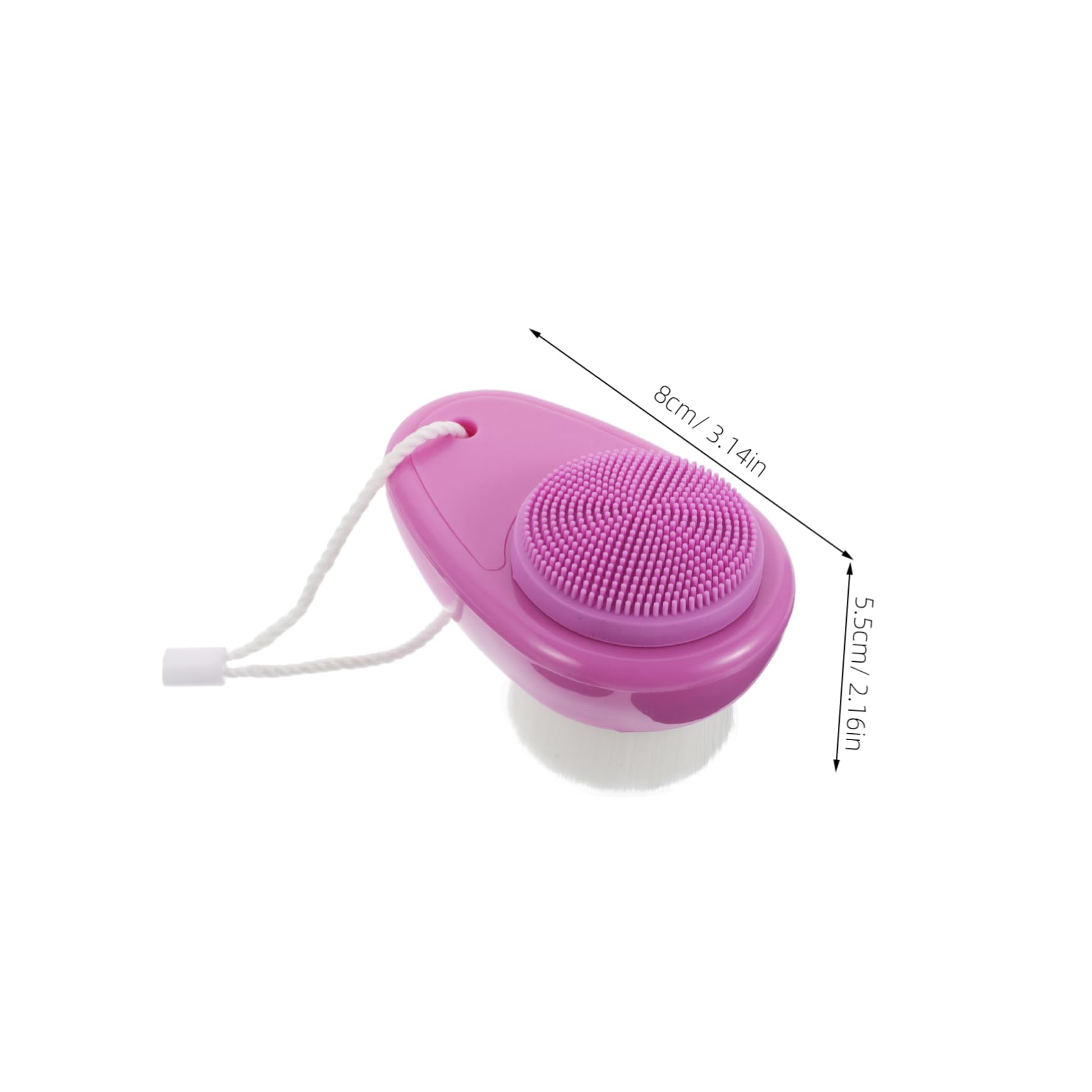 minkissy Gentle Manual Face Brush Dual Sided Silicone Facial Cleansing Brush for Deep Cleaning Exfoliating and Skin Massaging Ideal for Sensitive Skin
