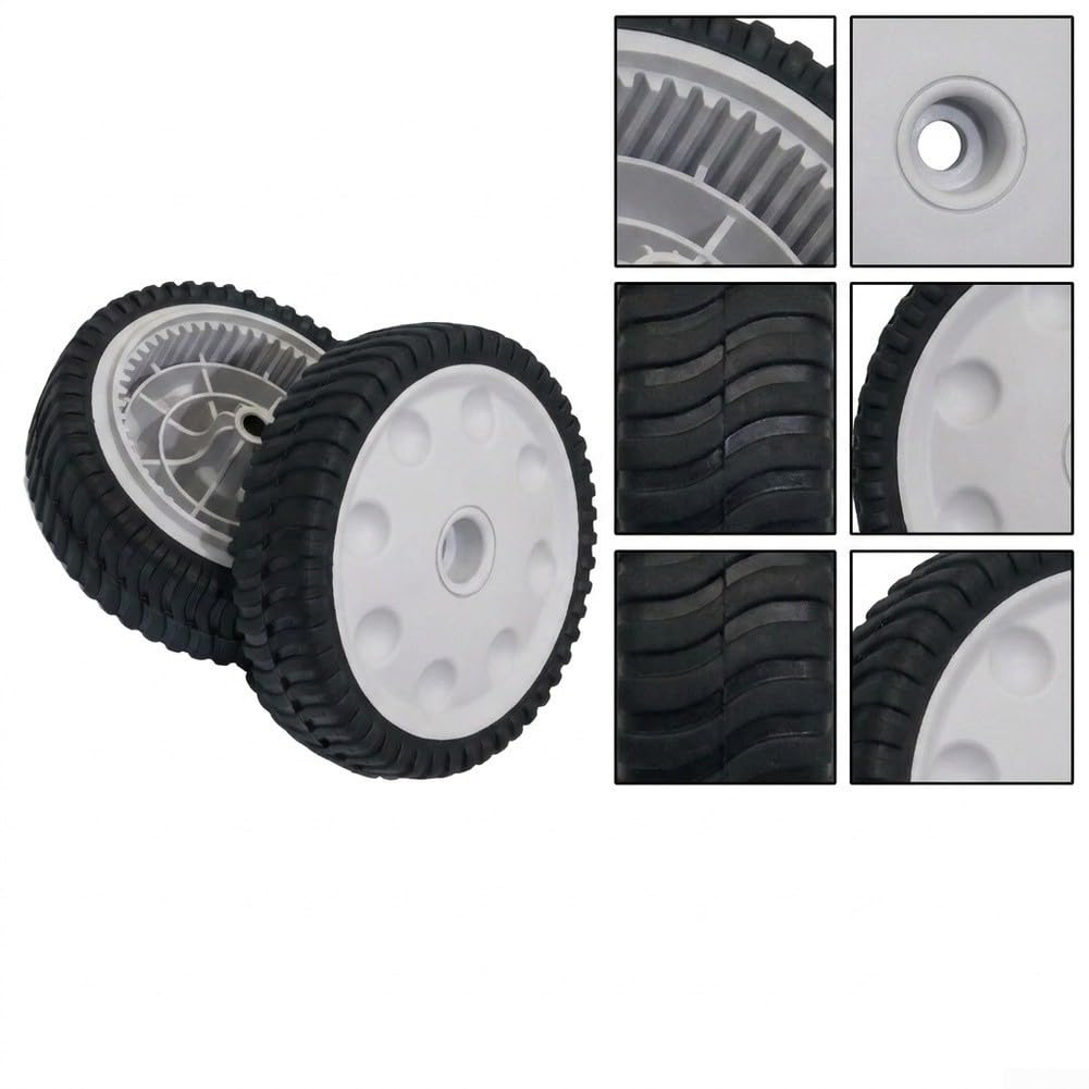 734-04018 Rueda de transmisión delantera 8 pulgadas cortacésped pieza de repuesto para Troy-Bilt TB240 neumático de goma suave fácil de instalar negro
