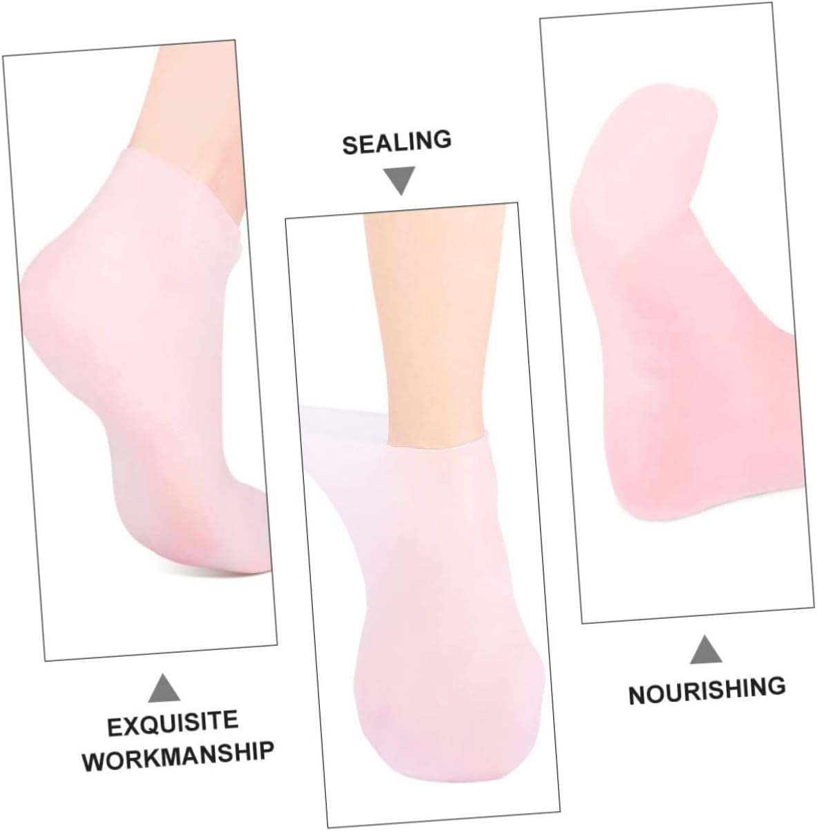 MERRYHAPY 1set Moisturizing Foot Care Socks Exfoliating Gloves for Dry Hydrating Treatment for Soft Smooth Feet and Hands