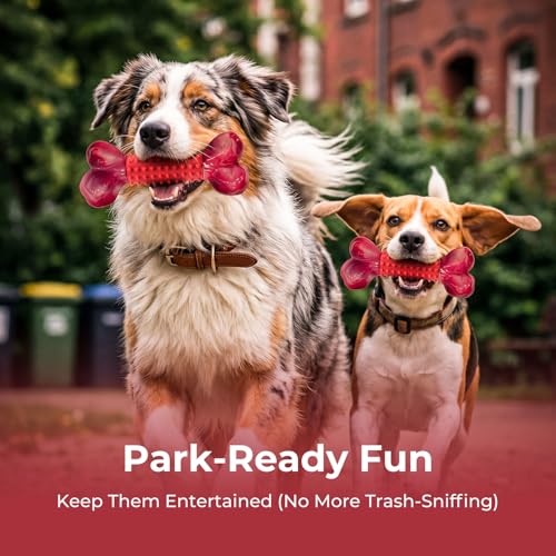 Apasiri Tough Dog Toys for Aggressive Chewers Beef Flavored Long Lasting Bones Large Dogs - image 7