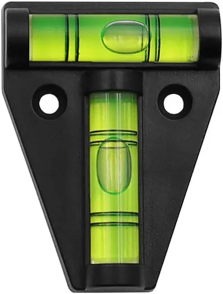 1pc Mini T Type Spirit Level Measurement Instrument Triangular Level T-type Spirit Bubble Shell Plastic Measuring Tools(Black)