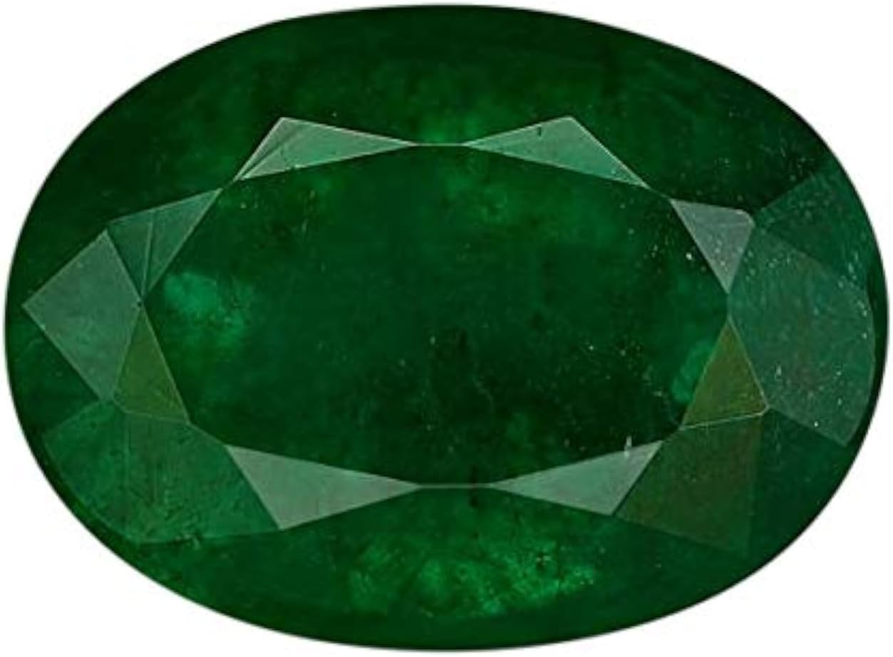 LMDPRAJAPATIS Natural Untreatet AA++ Quality Certified 8.25 Carat/Colombian Emerald Panna Green Loose Gemstone