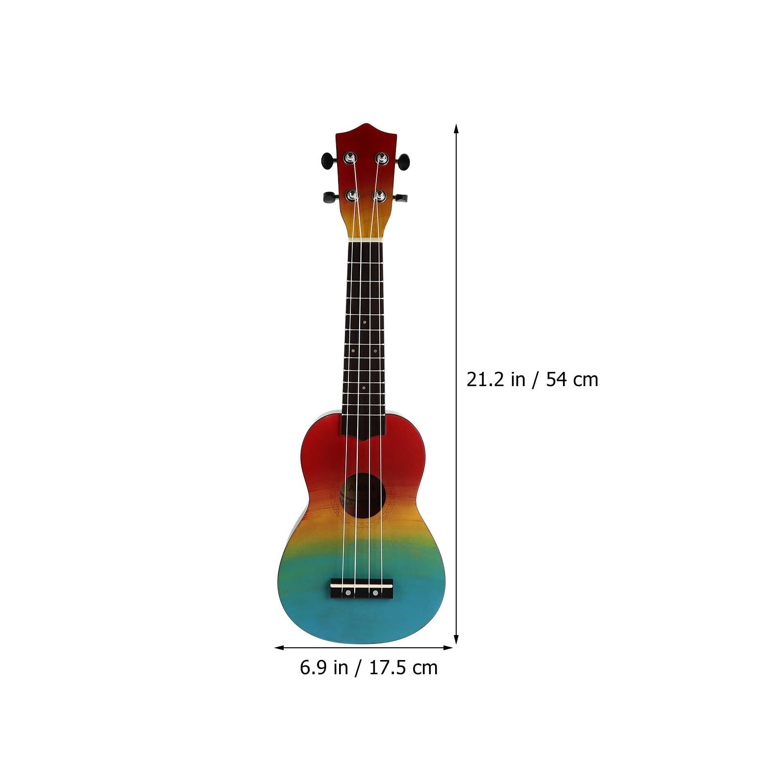 Hemobllo Ukelele de 21 Pulgadas Pintado a Mano, Guitarra Pequeña de Madera Natural, Kit para Principiantes Funda de Mochila, Instrumento Musical Infantil, Diseño Colorido y Portátil