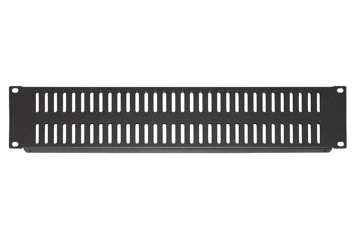 Connetto - Ventilated Blind Panel 2 Units for Cabinets Rack 19" Black Screws Included