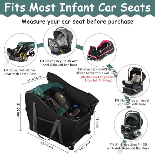 infant car seat travel bag fit doona car seat stroller and base chicco keyfit 35 and base doona travel bag with wheels padded car seat bags for air travel nuna travel bag with zipper pocket
