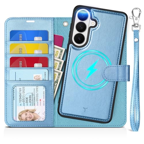 Coque Galaxy S26+ Plus TUCCH étui portefeuille détachable bleu