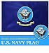 G128 - U.S. Navy Flag 3ftx5ft 3x5 3'x5' Double Sided 2ply Embroidered Heavy Duty Brass Grommets