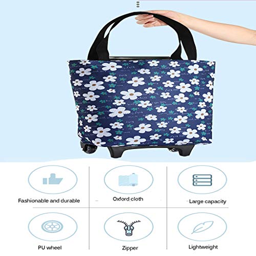 Carro plegable para compras con ruedas y bolsa miniatura 2